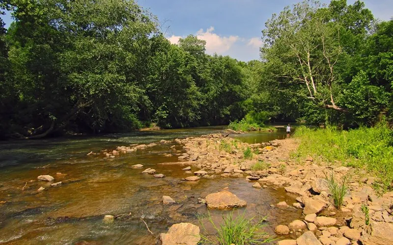 The First Broad River at Double Shoals in Cleveland County, North Carolina