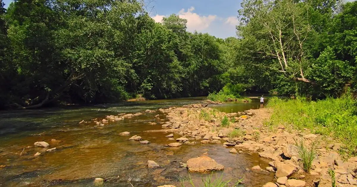 The First Broad River at Double Shoals in Cleveland County, North Carolina