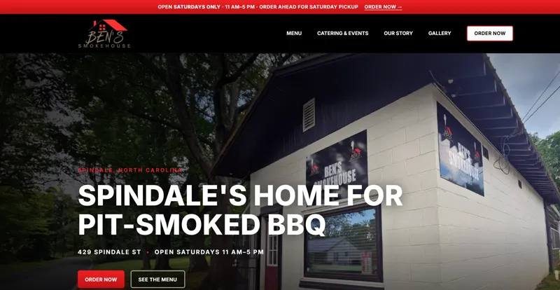 BBQ restaurant website concept by Studio O&rsquo;Brien