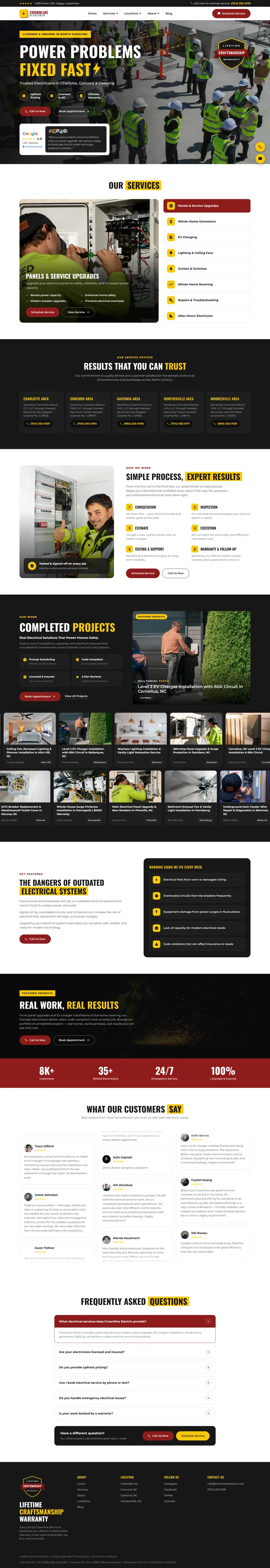 Web development for Crownline Electric