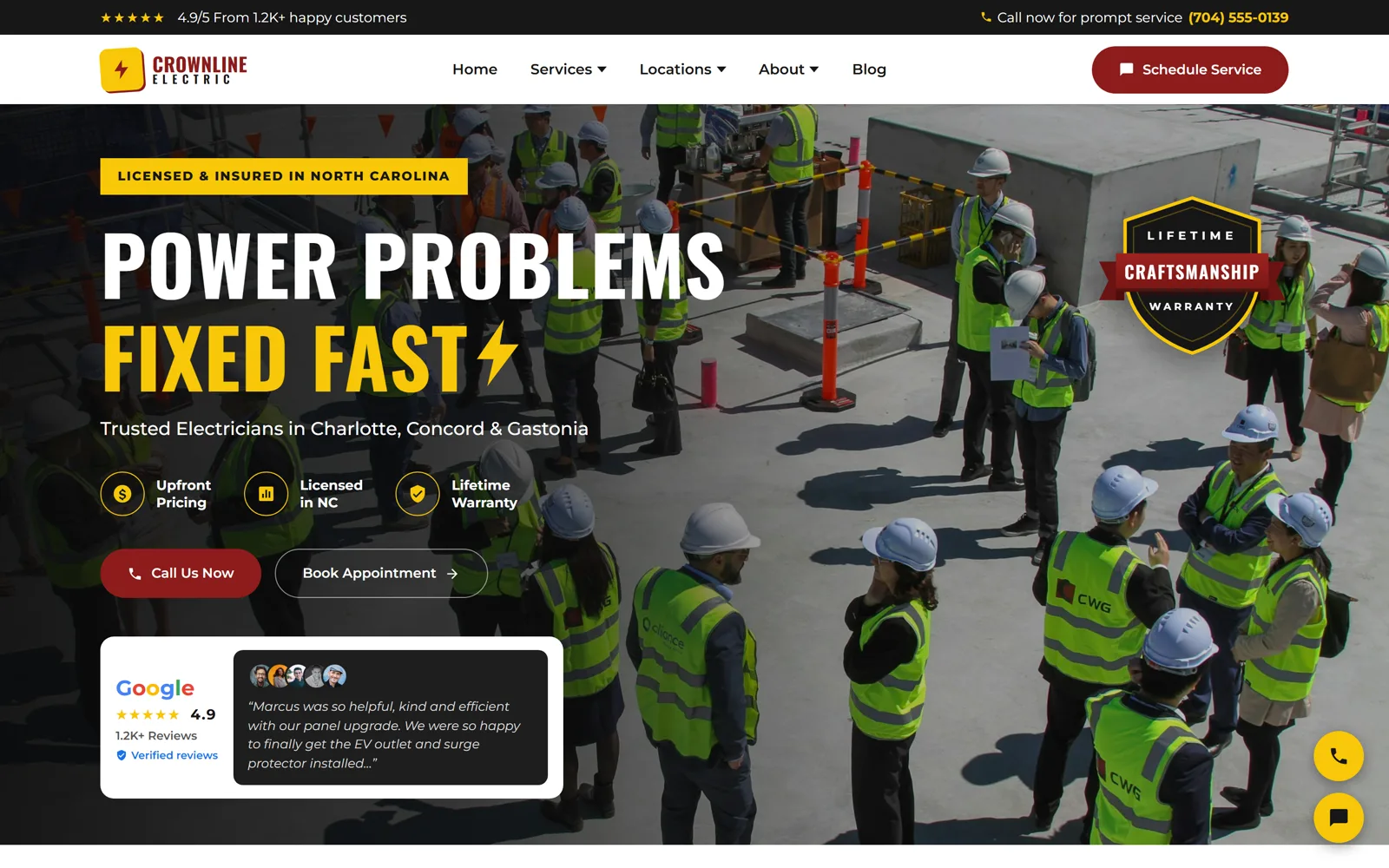 Web development for Crownline Electric