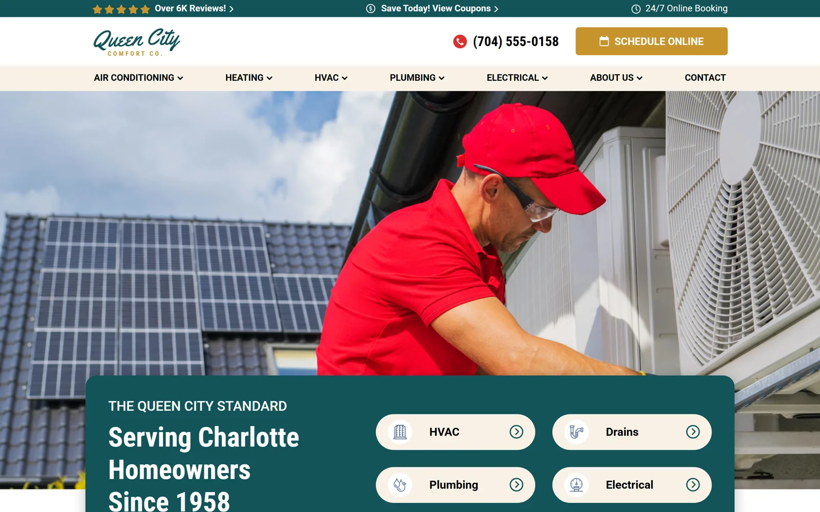 Web development for Queen City Comfort