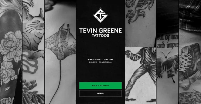 Tevin Greene Tattoos artist website, Shelby, NC