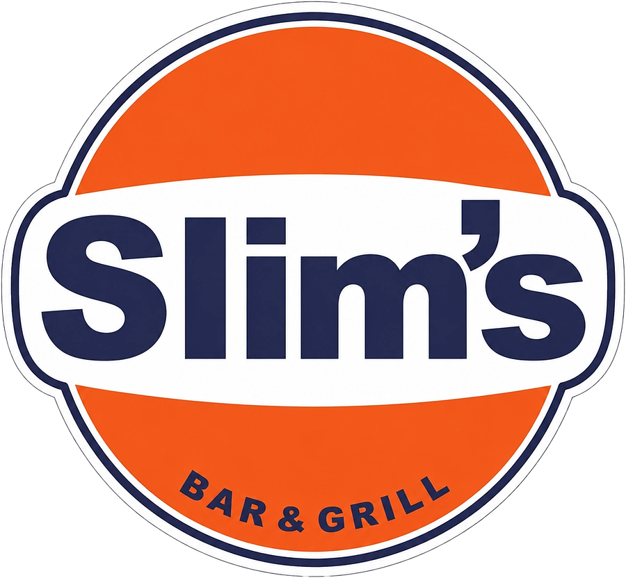 Slim's Bar & Grill oval badge
